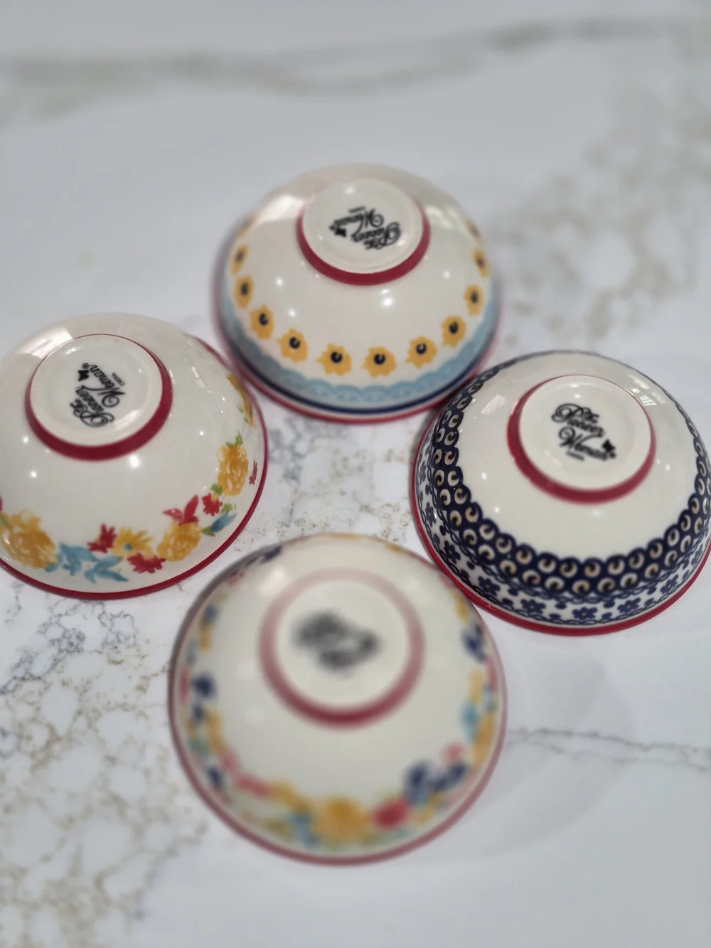 The Pioneer Woman HTF Set of 4 Mini Ceramic Bowls Floral OS